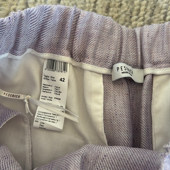 Peserico light purple linen pants - Picture 3 of 3